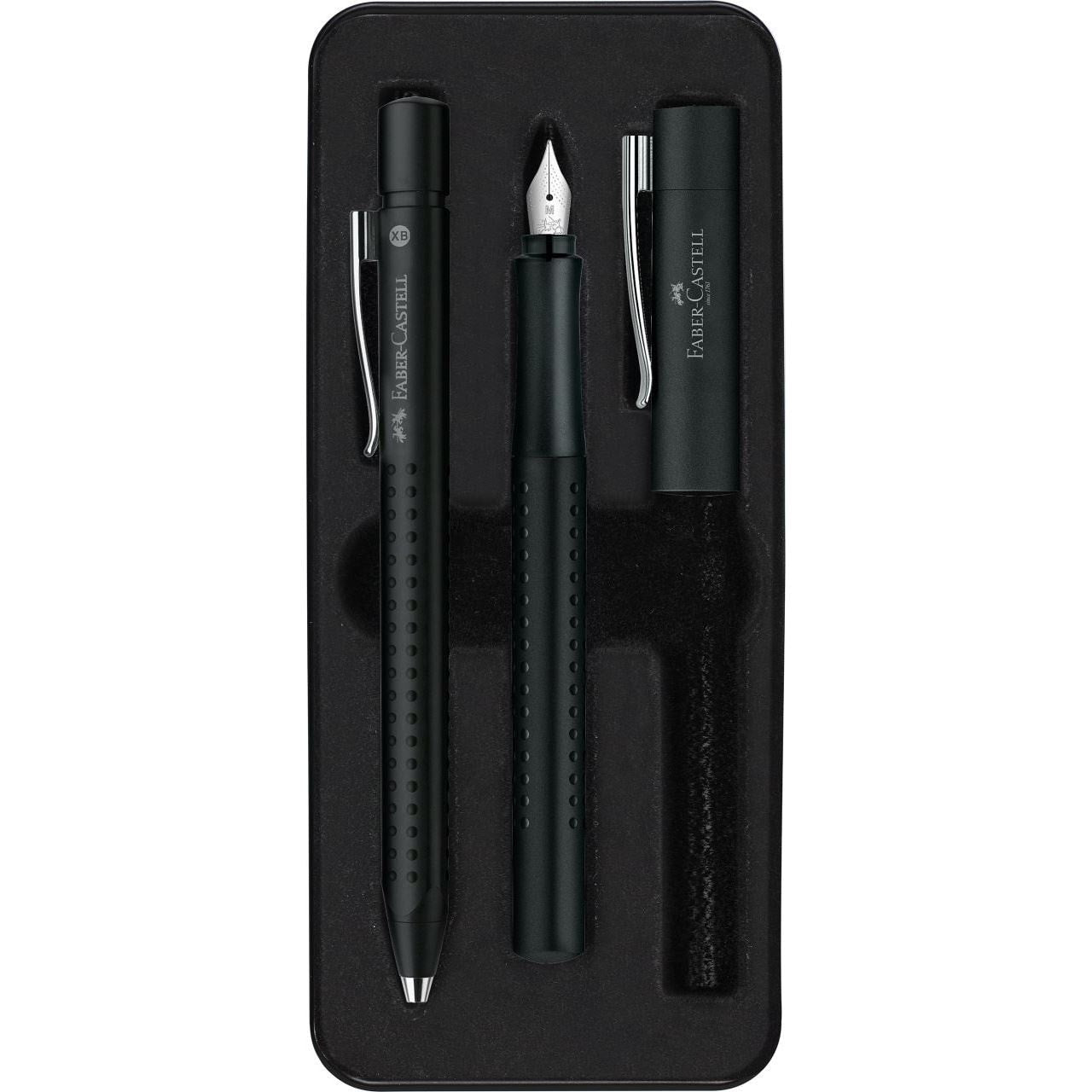 Faber-Castell Grip 2011 – Füllfederhalter, M, ergonomische Dreikantform, schwarz