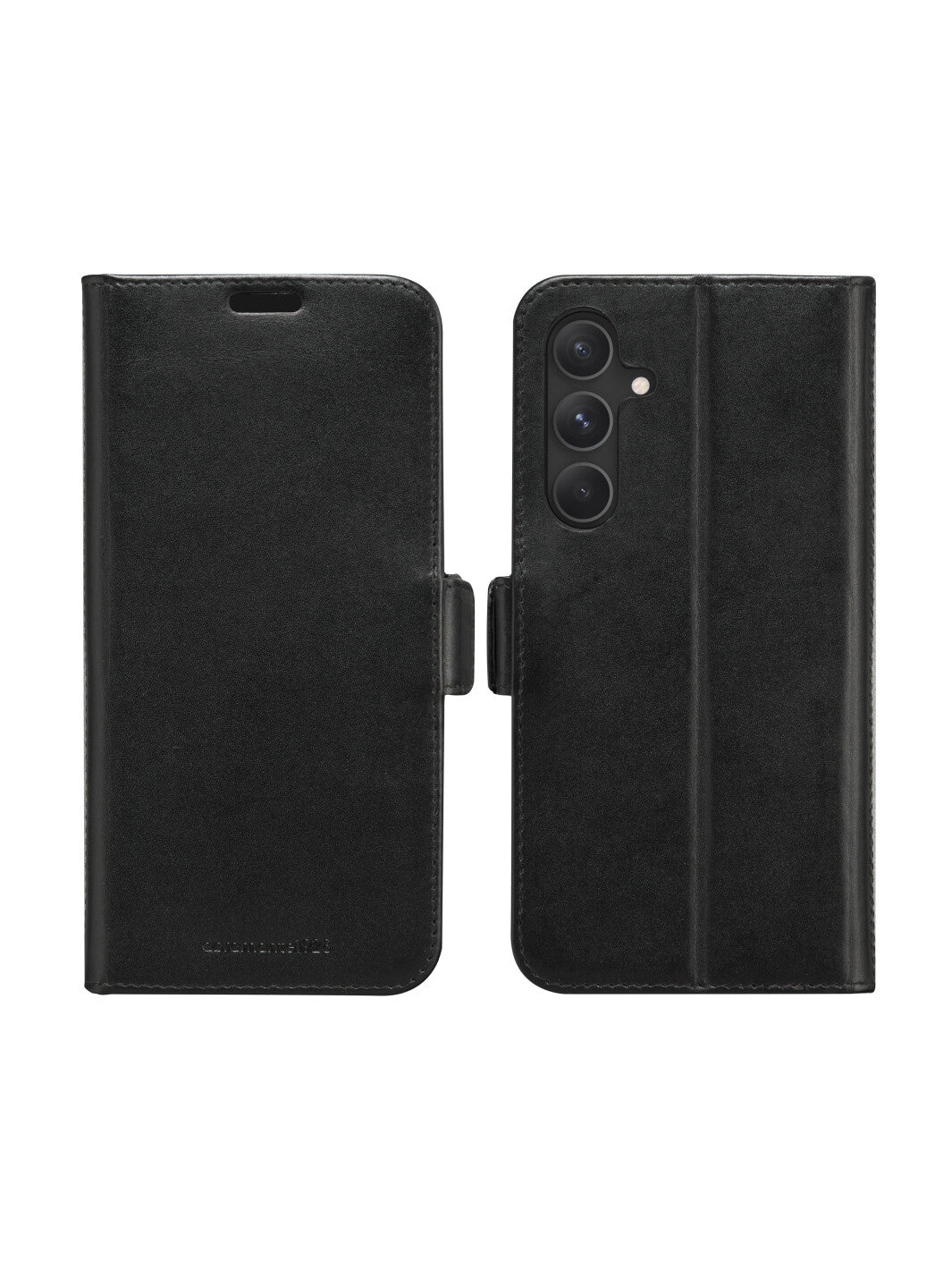 dbramante1928 Copenhagen Wallethülle – für Samsung Galaxy S24+, mit Ständer, 3 Kartenfächer, Leder, schwarz