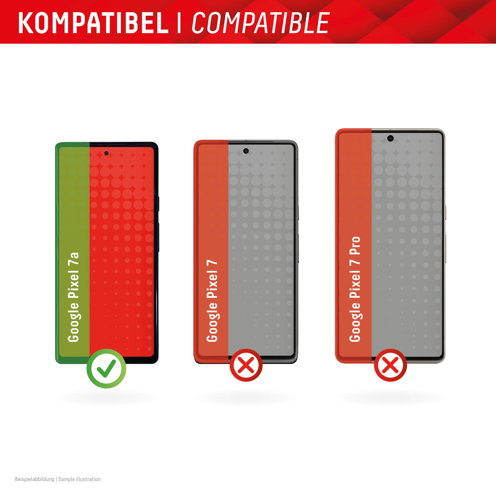 Displex Displayschutz (Panzerglas), 10H – für Pixel 7a – mit Applikator