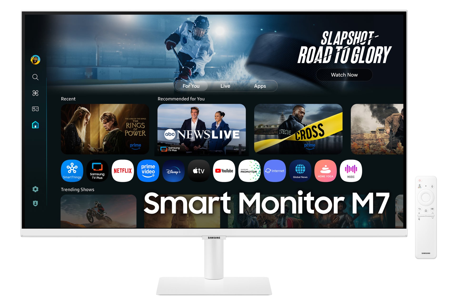 Samsung M70F – Monitor, 4K, HDR10, Smart Monitor, Weiss