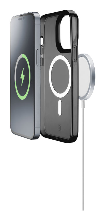 Cellularline Gloss Backcover – für Apple iPhone 15 Plus, MagSafe, Kunststoff, Schwarz