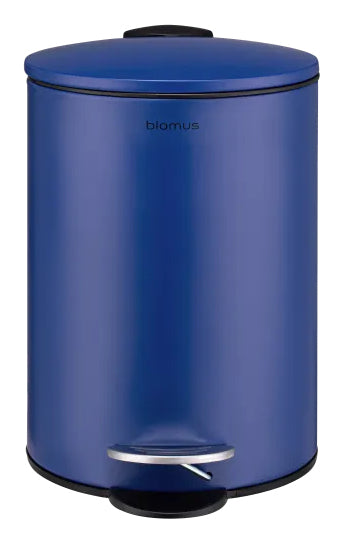 Blomus Treteimer TUBO – 3 l – Kunststoff, rund – blau – Soft-Close