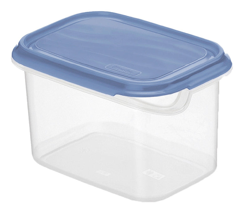 Rotho RONDO – Vorratsdose 1 l, 12 × 16 × 9,7 cm, Kunststoff, transparent/blau