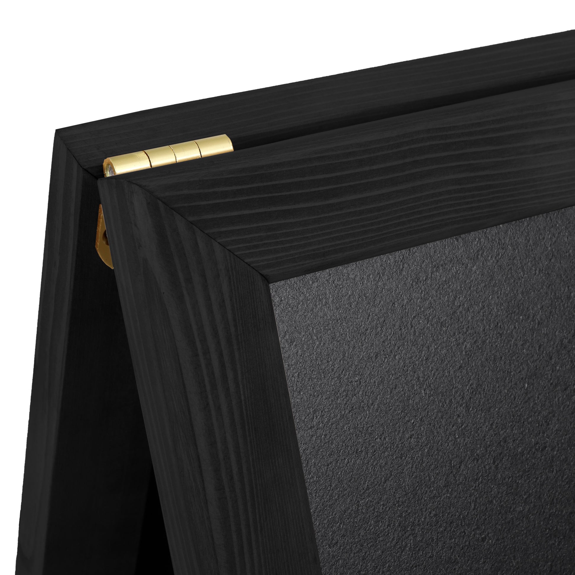 Europel Kundenstopper – 660 × 1'040 mm – Kieferholzrahmen, Verbundholz, schwarz – doppelseitig, für Kreidemarke
