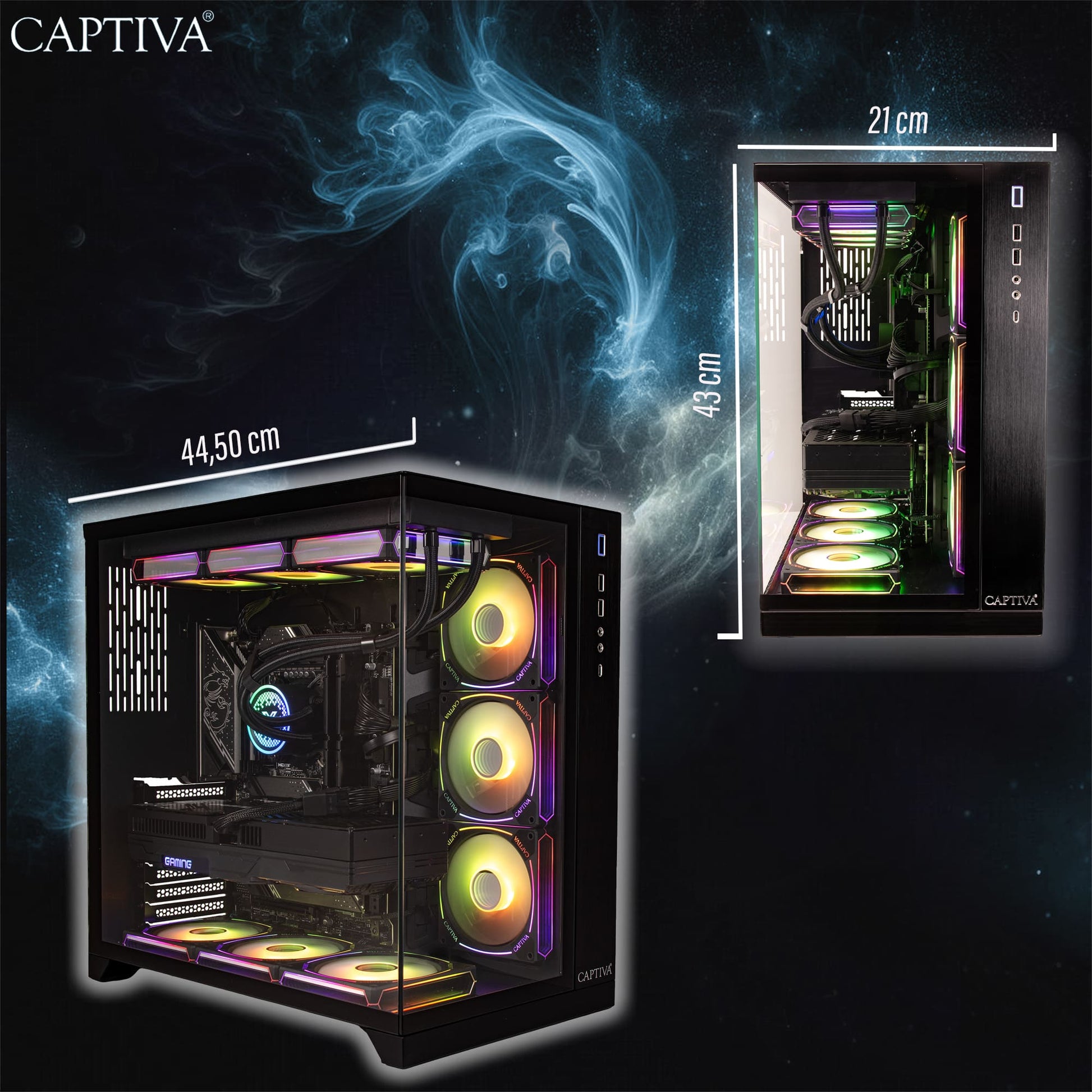 Captiva R95-398 Tower – AMD Ryzen 7 9800X3D, 64 GB RAM, 2 TB SSD, Windows 11 Home