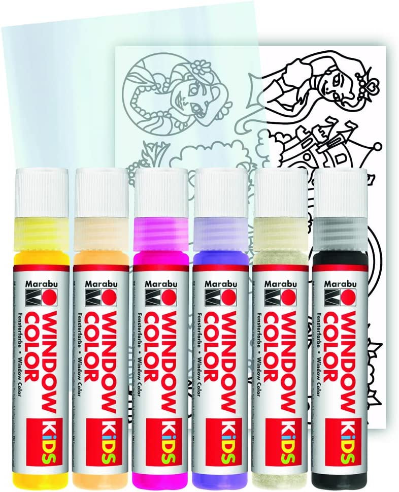 Marabu Window-Color-Set Prinzessin – 6 × 25 ml – ab 3 Jahren