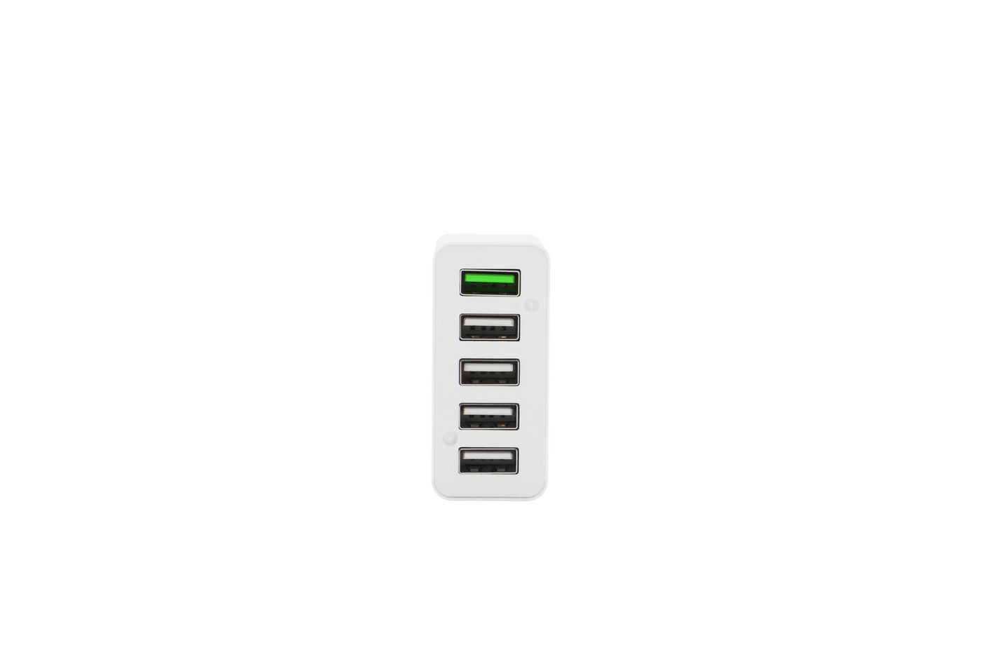 CoreParts USB-Desktop-Ladegerät 40 W – USB-A×6, QC 3.0 – Weiss