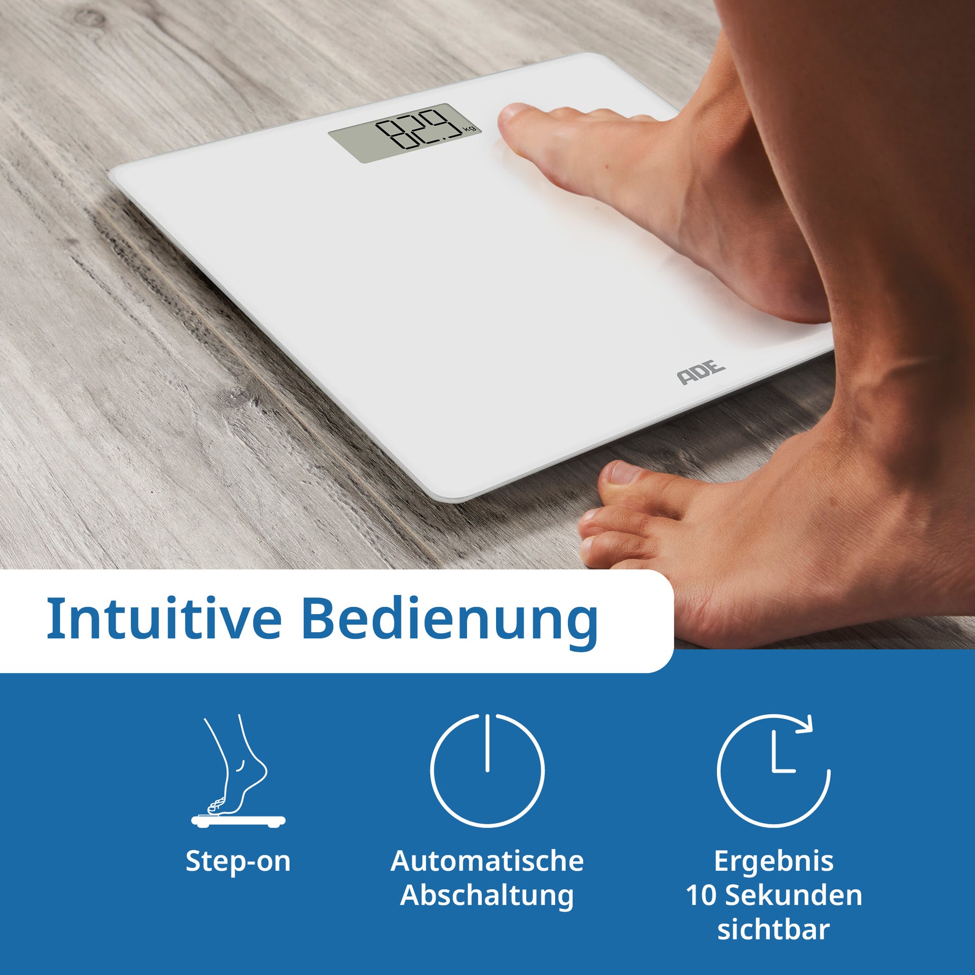 ADE Digitale Personenwaage Amina – Glas – 180 kg