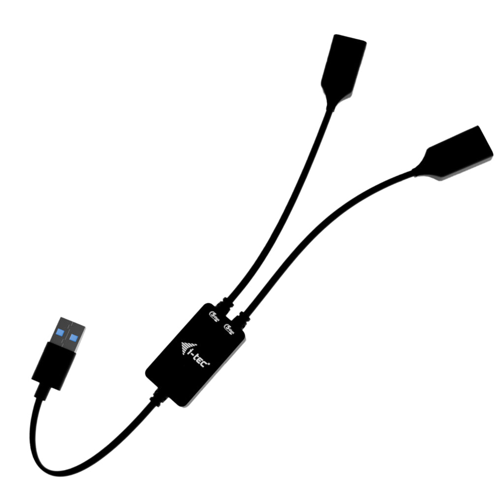i-tec USB-A (Stecker) Multiport-Adapter – 2× USB-A (Buchse), USB 3.2 Gen 1