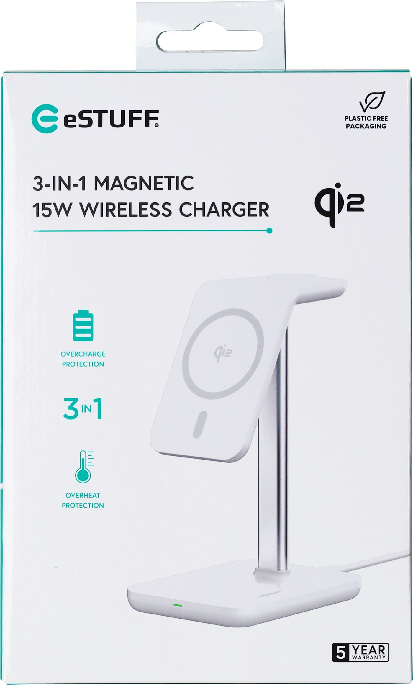 eSTUFF QI2 3-in-1 Magnetisches Wireless Ladegerät