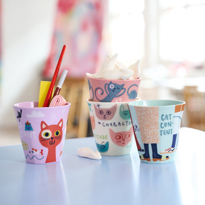 Koziol Becher M Purrs – 300 ml, Ø 8,9 cm, Kunststoff (biozirkulär), spülmaschinenfest, mikrowellengeeignet