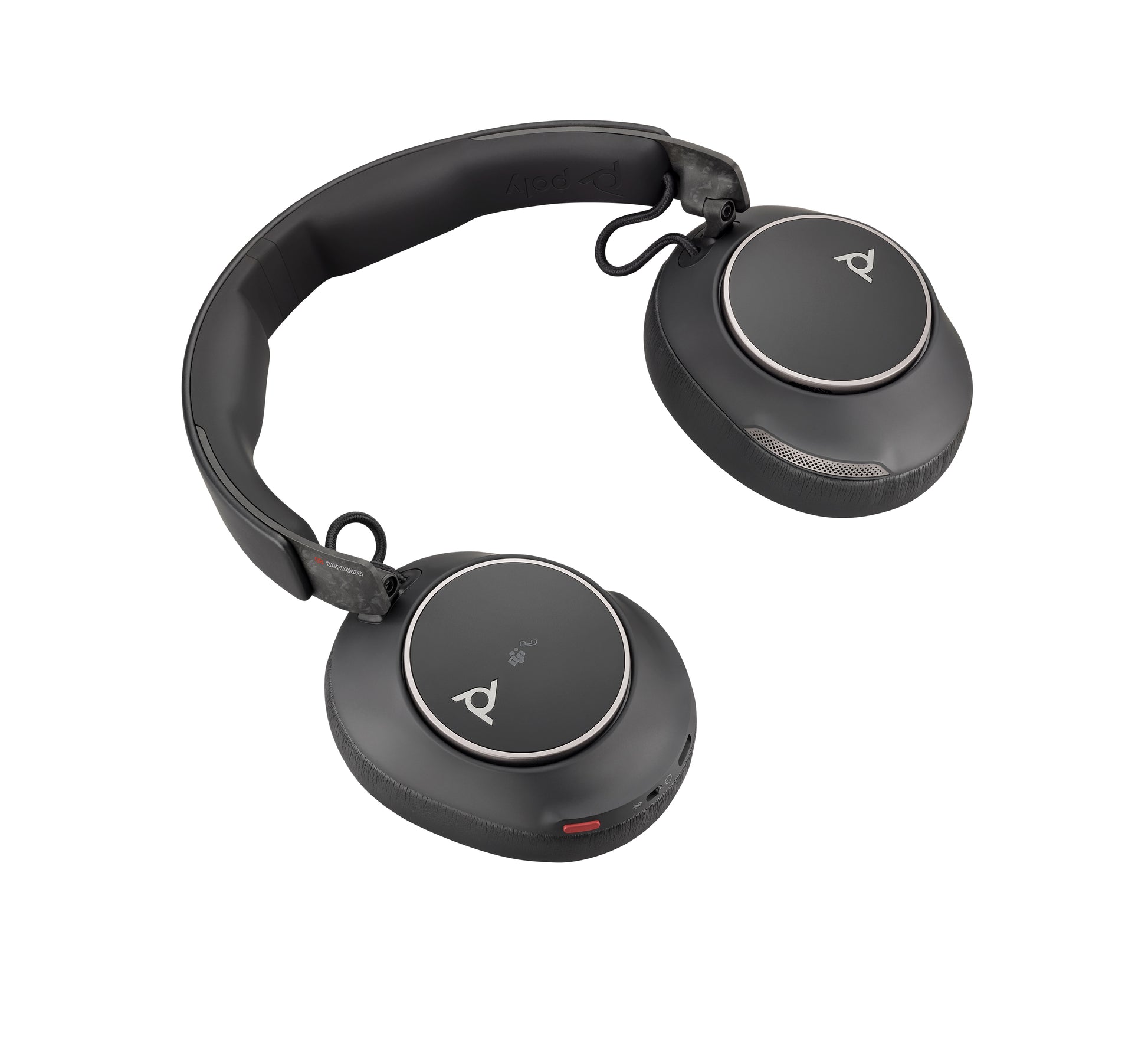 Poly Voyager Surround 80 UC – Duo Headset – Bluetooth, USB-C – für Microsoft Teams – schwarz – bis 21 h