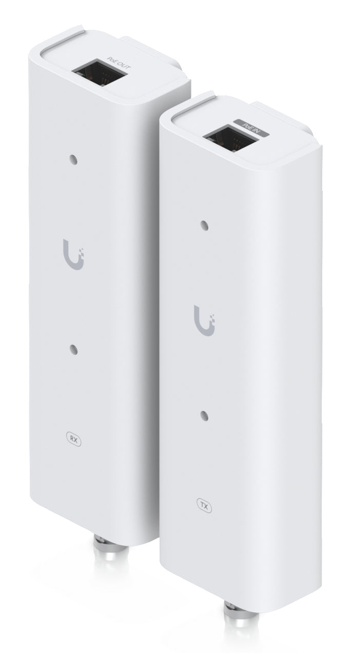 Ubiquiti UACC Retrofit PoE 2-Draht – Ethernet Extender – 2× RJ-45, 2× PoE, 85 Mbit/s, 2-Draht/Koax, Wandmontage, Weiss