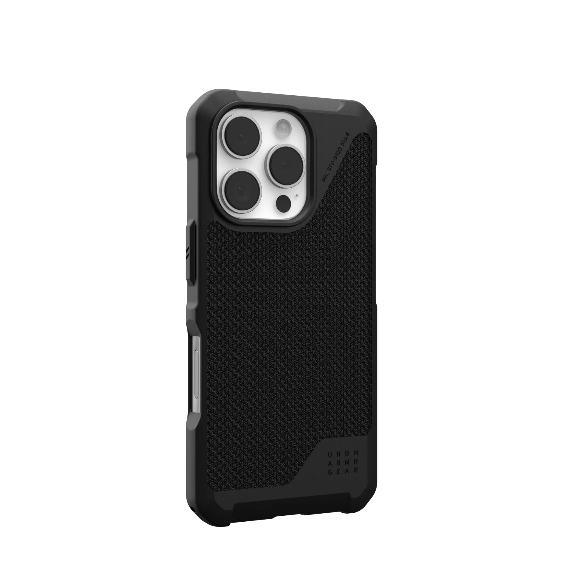 Urban Armor Gear UAG – Backcover Metropolis LT – für Apple iPhone 16 Pro – schwarz – Kevlar – MagSafe-kompatibel