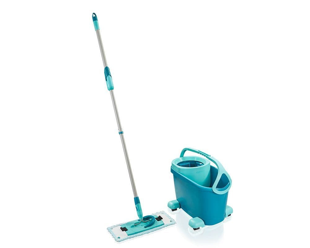 Leifheit Clean Twist M Ergo – Bodenwischer-Set – Wischbreite 33 cm, Teleskopstiel, Türkis