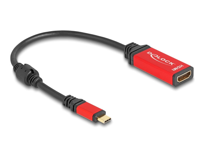 DeLOCK USB-C zu HDMI Adapter – 8K (7680 × 4320) @ 60 Hz, DisplayPort 1.4 (DP Alt Mode), 0,2 m, HDR10