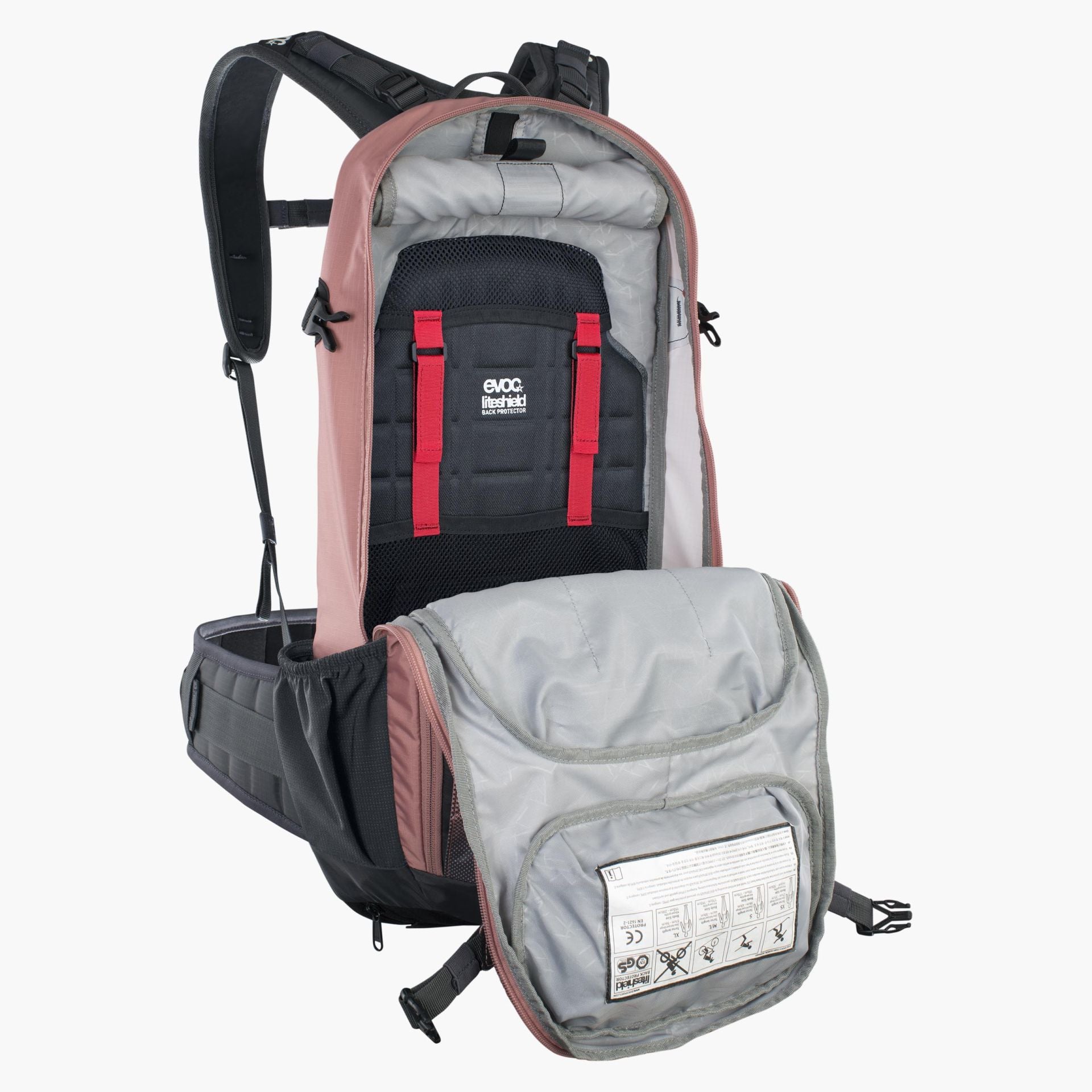 EVOC FR Enduro – Bike-Rucksack – 16 l, Trinksystem, Grau/Rosa