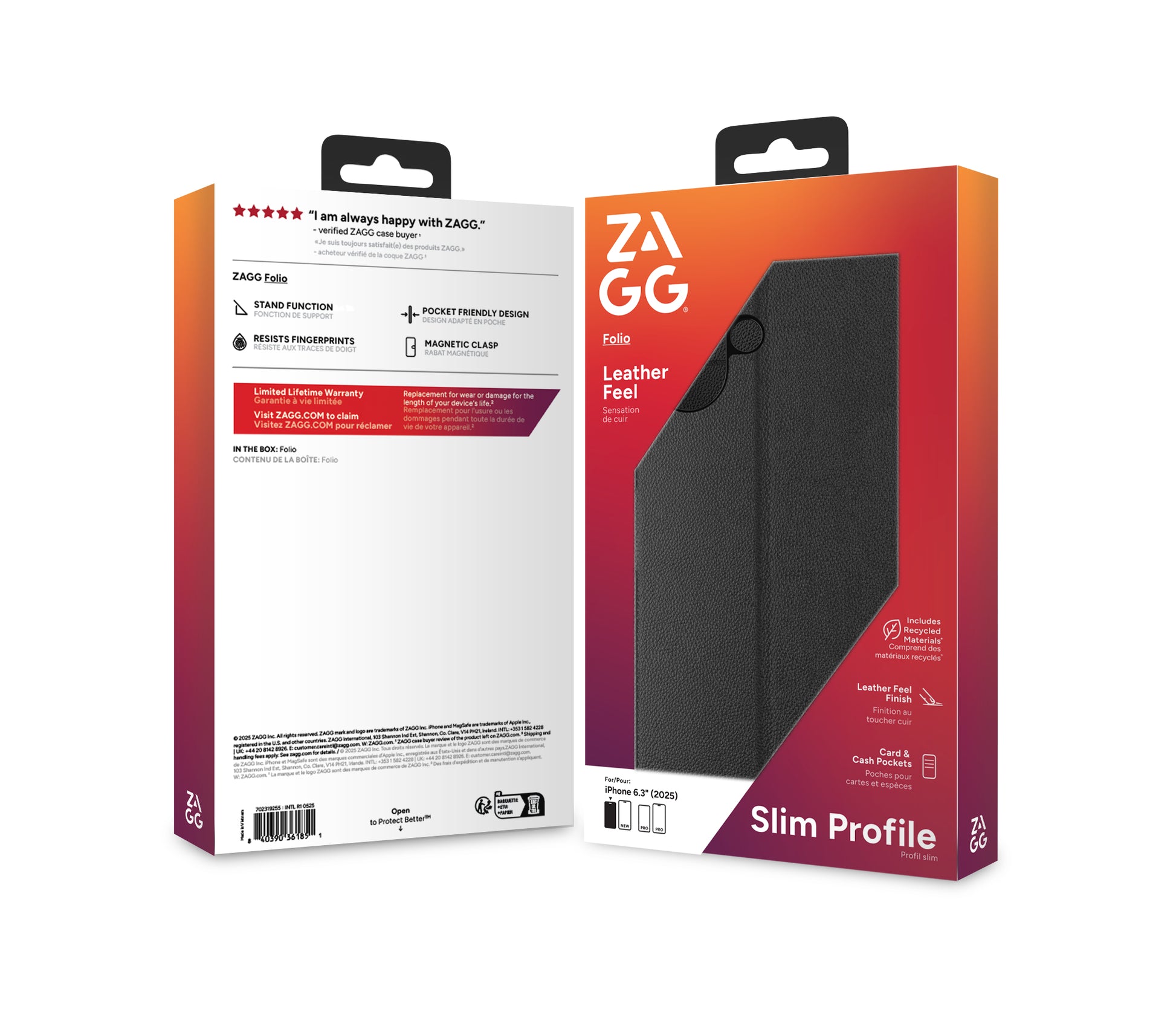 ZAGG Booklet-Hülle – für Apple iPhone 17 – schwarz