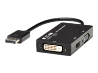 Tripp Lite P136-06N-HDV-4K Adapter DisplayPort zu VGA/DVI/HDMI – 4K (3840 × 2160) @ 30 Hz, DP 1.2 – Schwarz