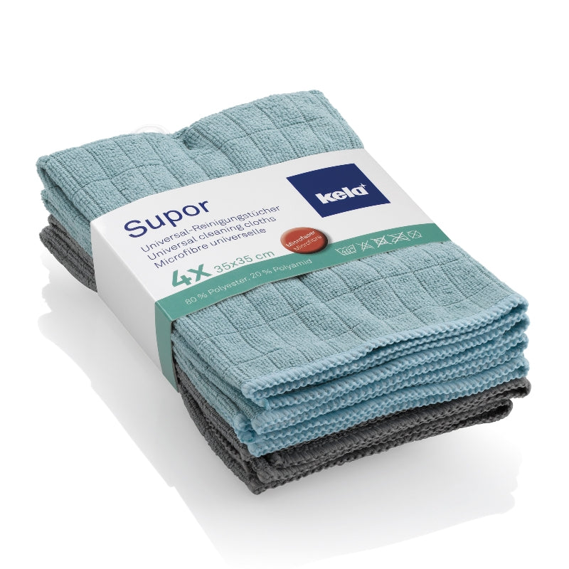 Kela Mikrofaser-Tuch Supor – Mint – 35 × 35 cm – 4er-Set