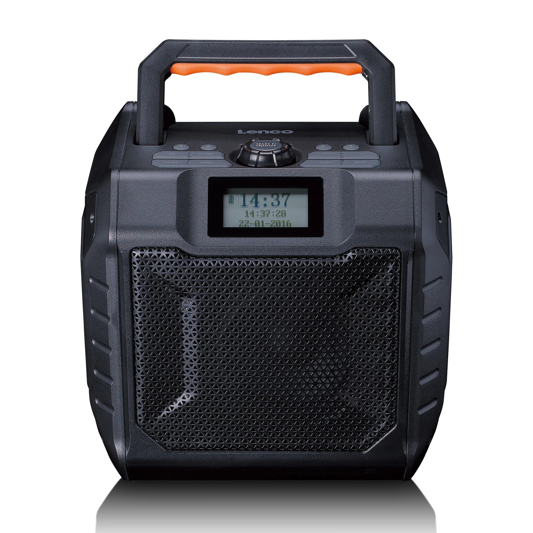 Lenco ODR-160GY – Baustellenradio DAB+/UKW, Bluetooth, IPX5, 20 h Akku – Schwarz