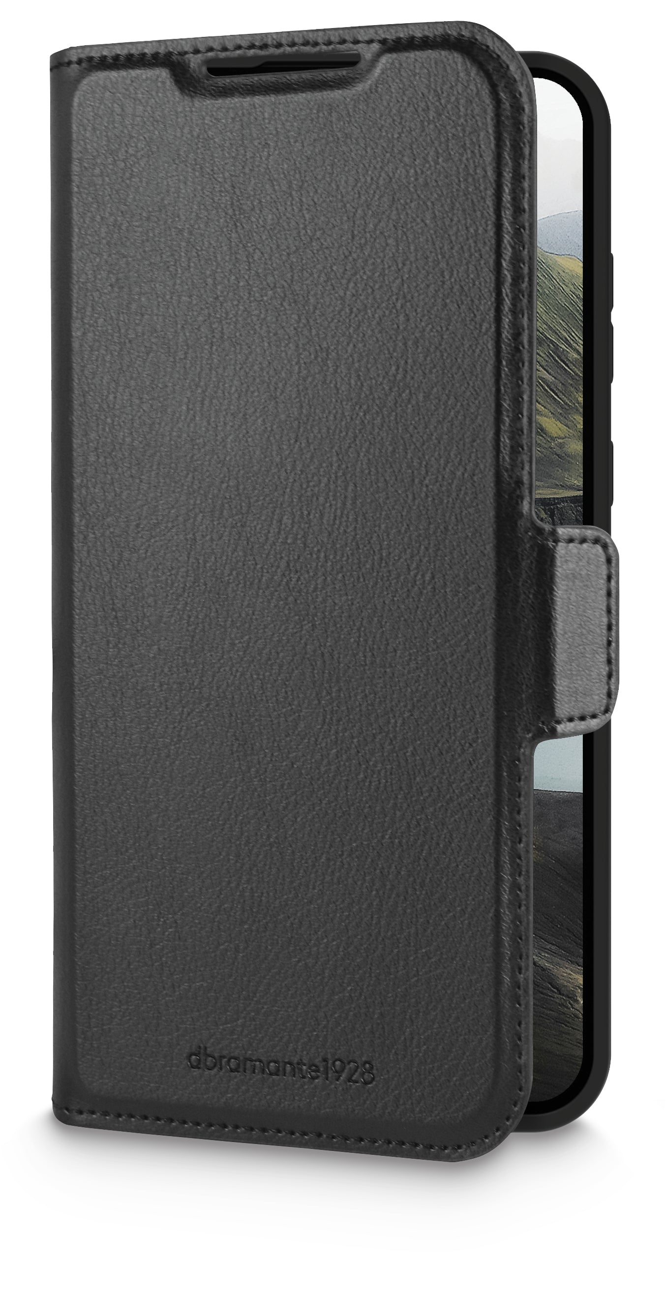 dbramante1928 Oslo Pro Wallethülle – für Samsung Galaxy S25+, mit Ständer, 3 Kartenfächer, PU, Schwarz