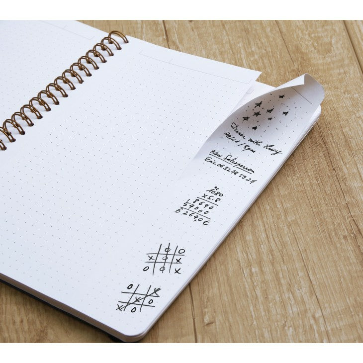 Clairefontaine Notizbuch – A5+ – punktiert 5 mm – 120 Seiten – 90 g/m² – Doppelspirale, Hardcover, grau, PEFC