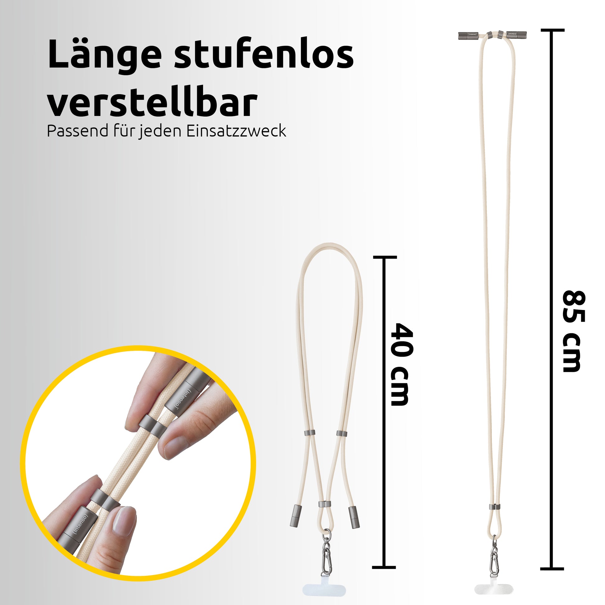 Intenso Daten- & Ladekabel – USB-C auf USB-C 1,65 m, PD 60 W, geflochten, Beige – für USB-C Geräte