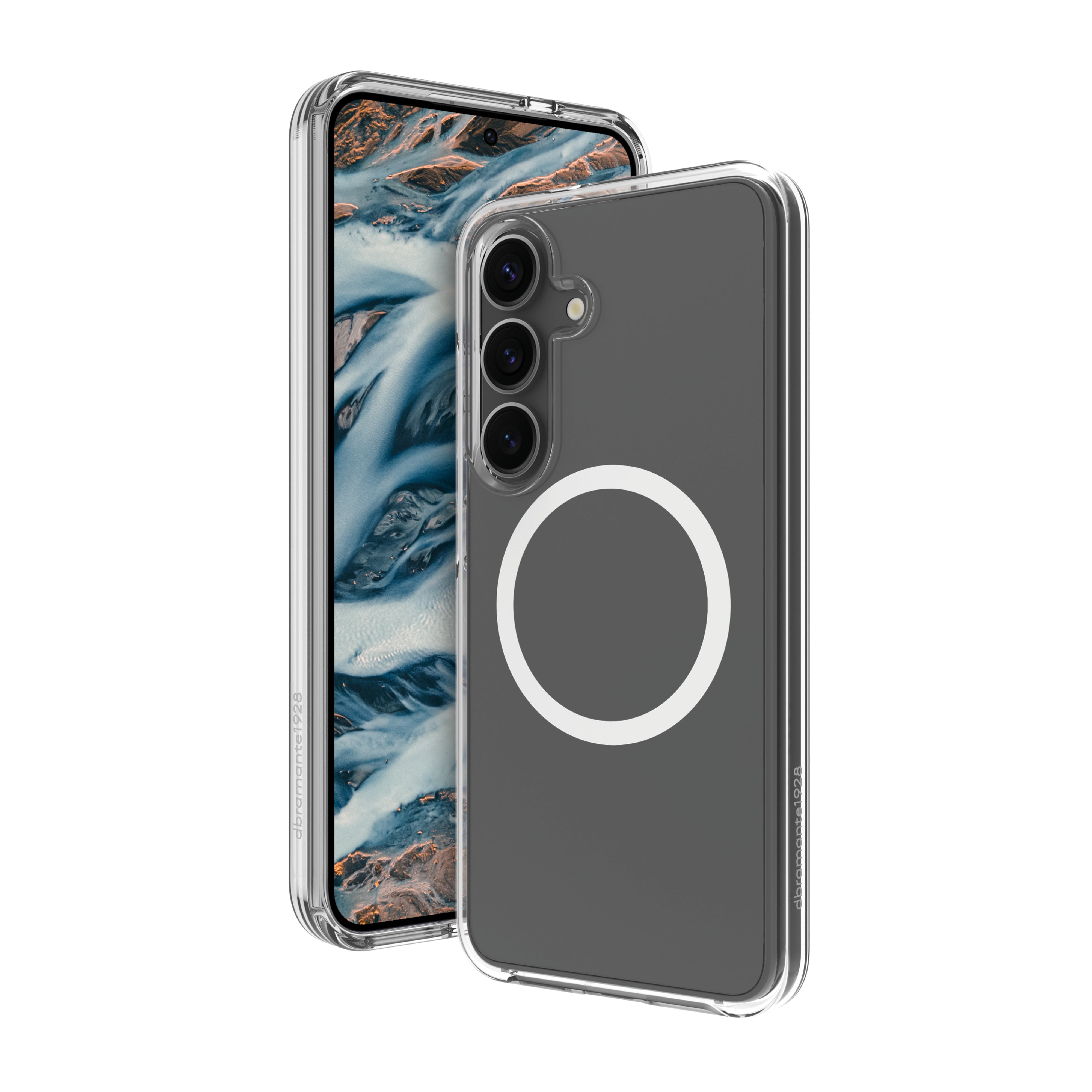 dbramante1928 Iceland Pro Qi2 Backcover – für Samsung Galaxy S25, Kunststoff, Transparent, bis 3 m sturzsicher