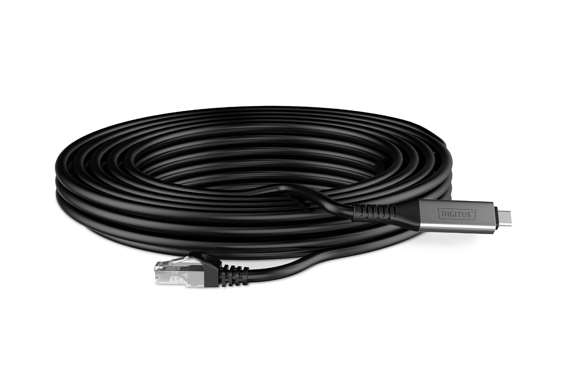 Digitus USB-C auf Ethernet (RJ-45) Adapter, USB 3.2 Gen 1, 1 Gbit/s, 5 m, Cat6A S/FTP, LSZH