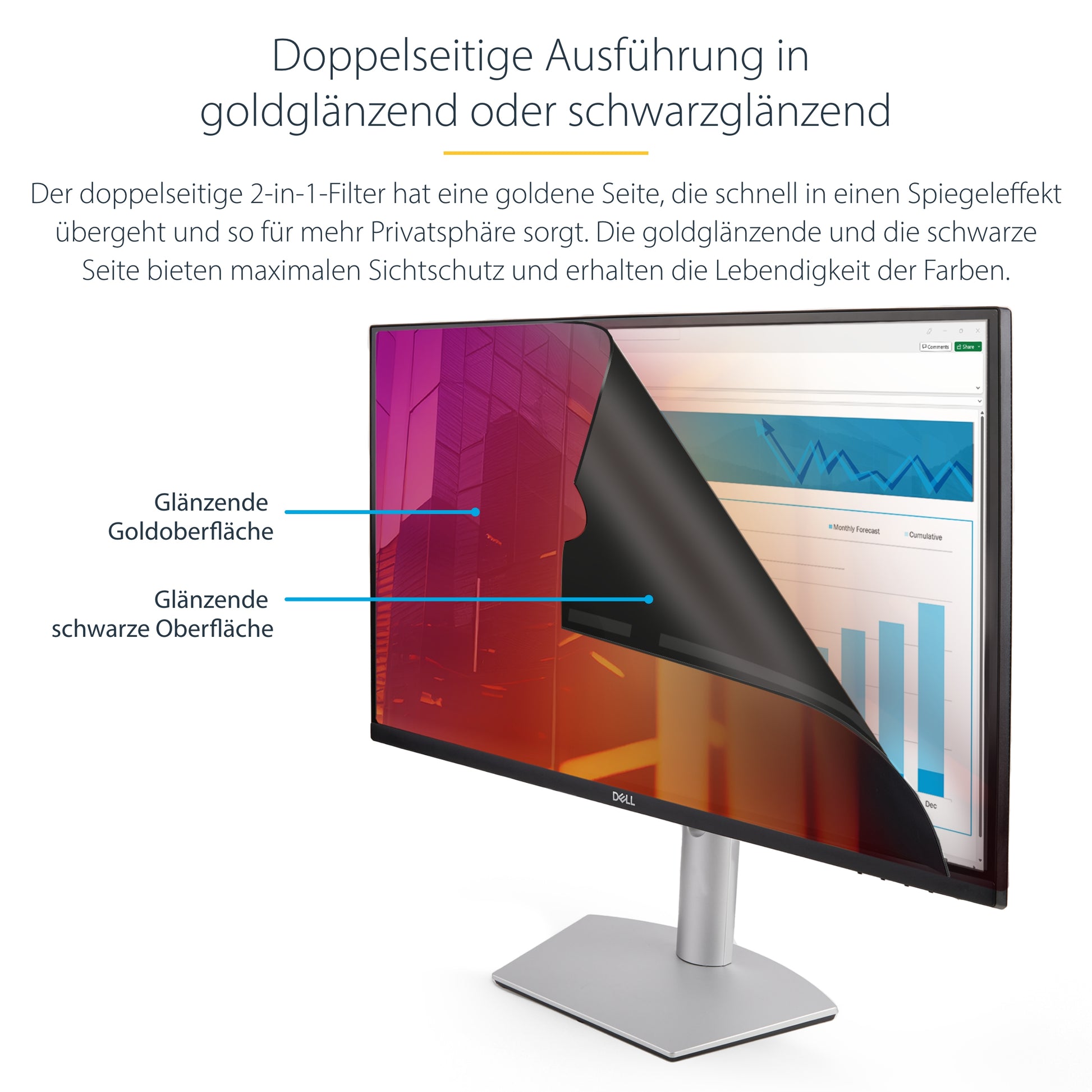 StarTech.com Displayschutz für 27" Monitore – Gold
