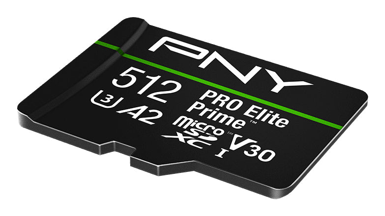 PNY PRO Elite Prime microSDXC 512 GB – UHS-I, Klasse 10, U3, V30, A2, 200/150 MB/s