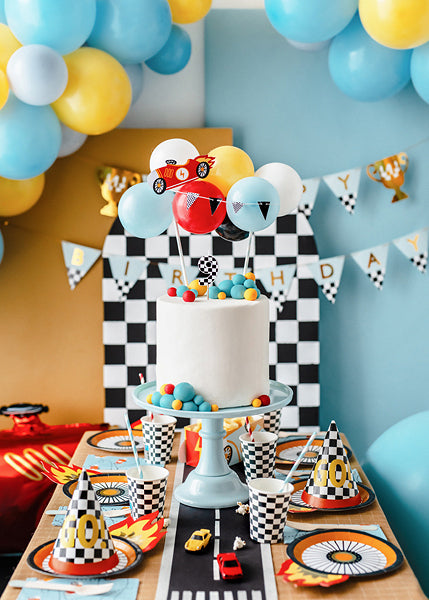 PartyDeco Servietten Auto – mehrfarbig – 33 × 33 cm, 3-lagig – 12 Stück