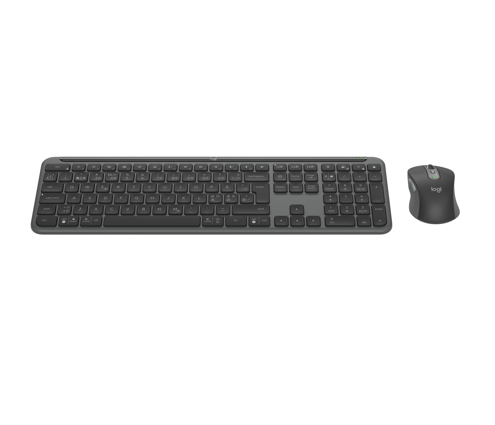 Logitech MK950 Signature Slim – Tastatur, kabellos (Bluetooth), Grau