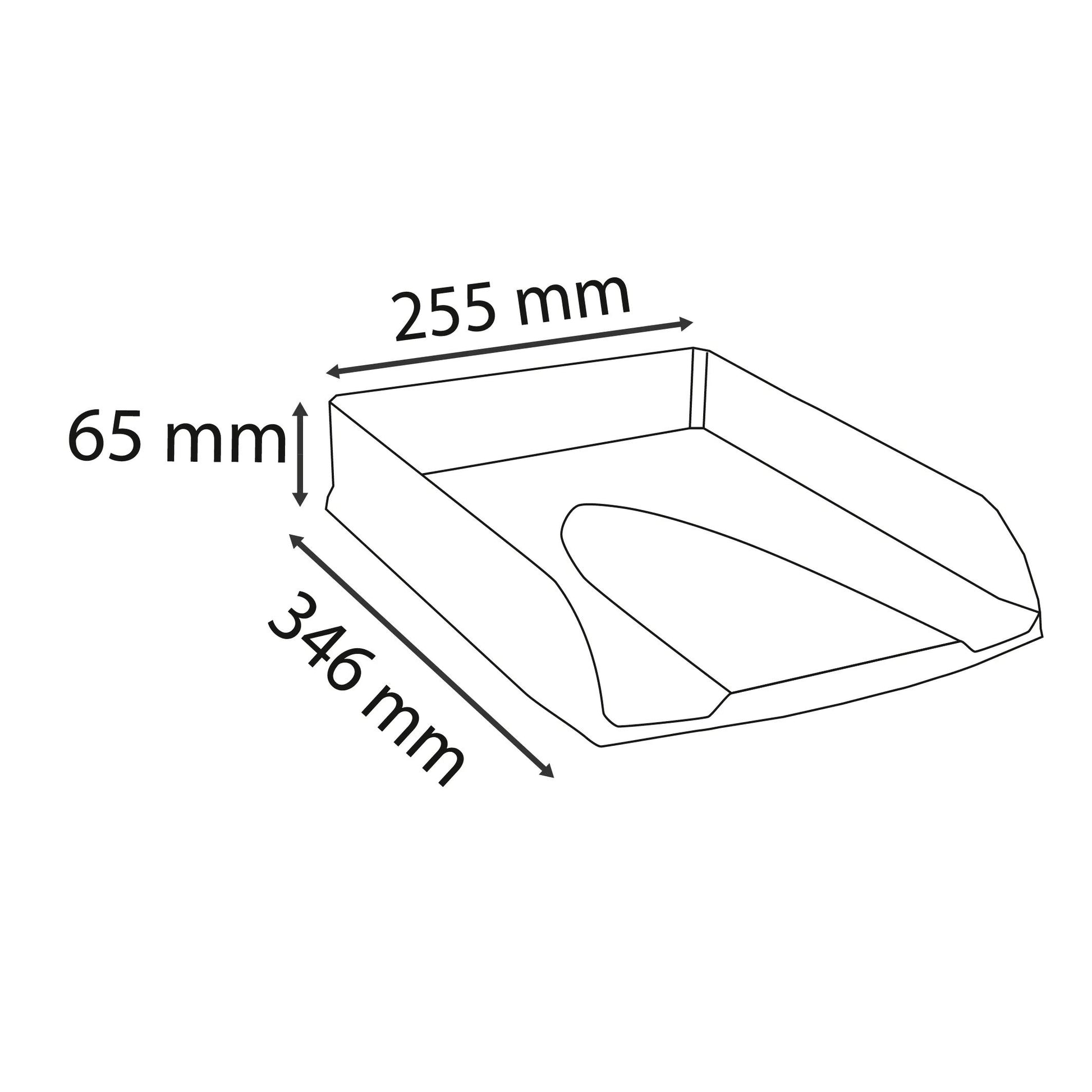 Exacompta Neo Deco – Briefkorb für A4+, hoch, Polystyrol (PS), blau, 346 × 65 × 255 mm
