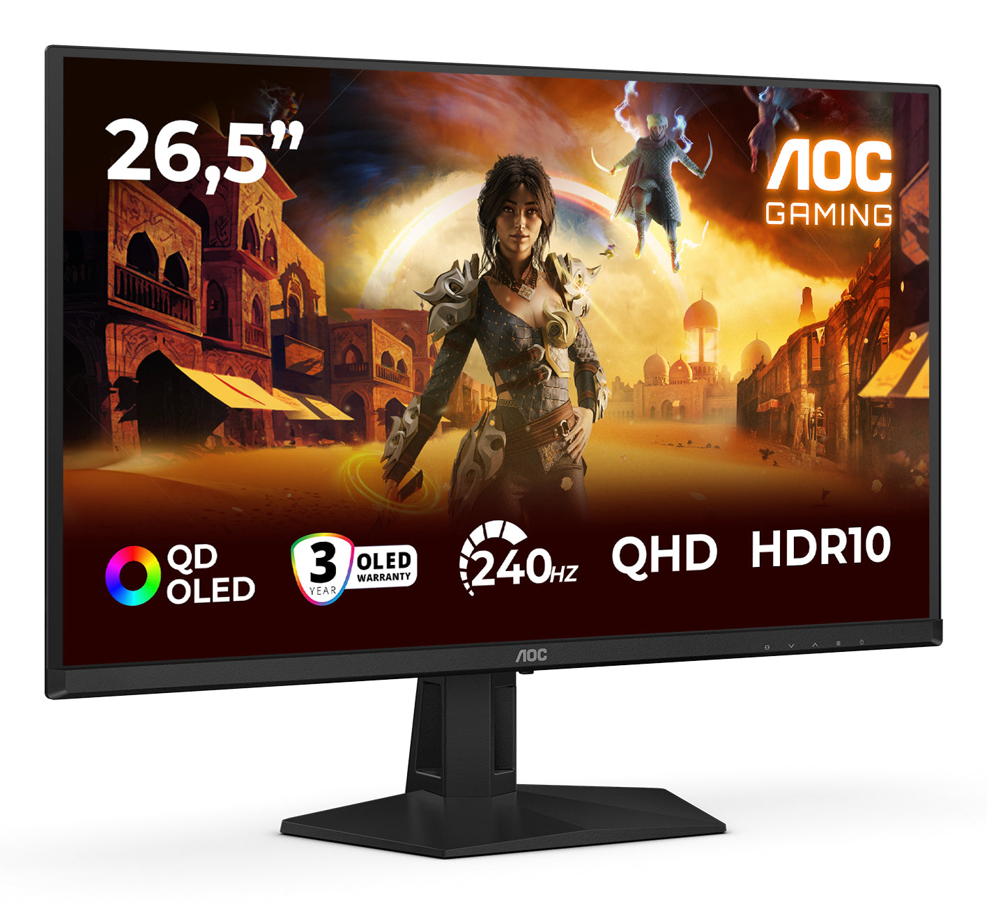 AOC Q27G41ZDF – Monitor, 26,5" WQHD (2560 × 1440), OLED, 240 Hz, Adaptive Sync, VESA 100 × 100, Rot