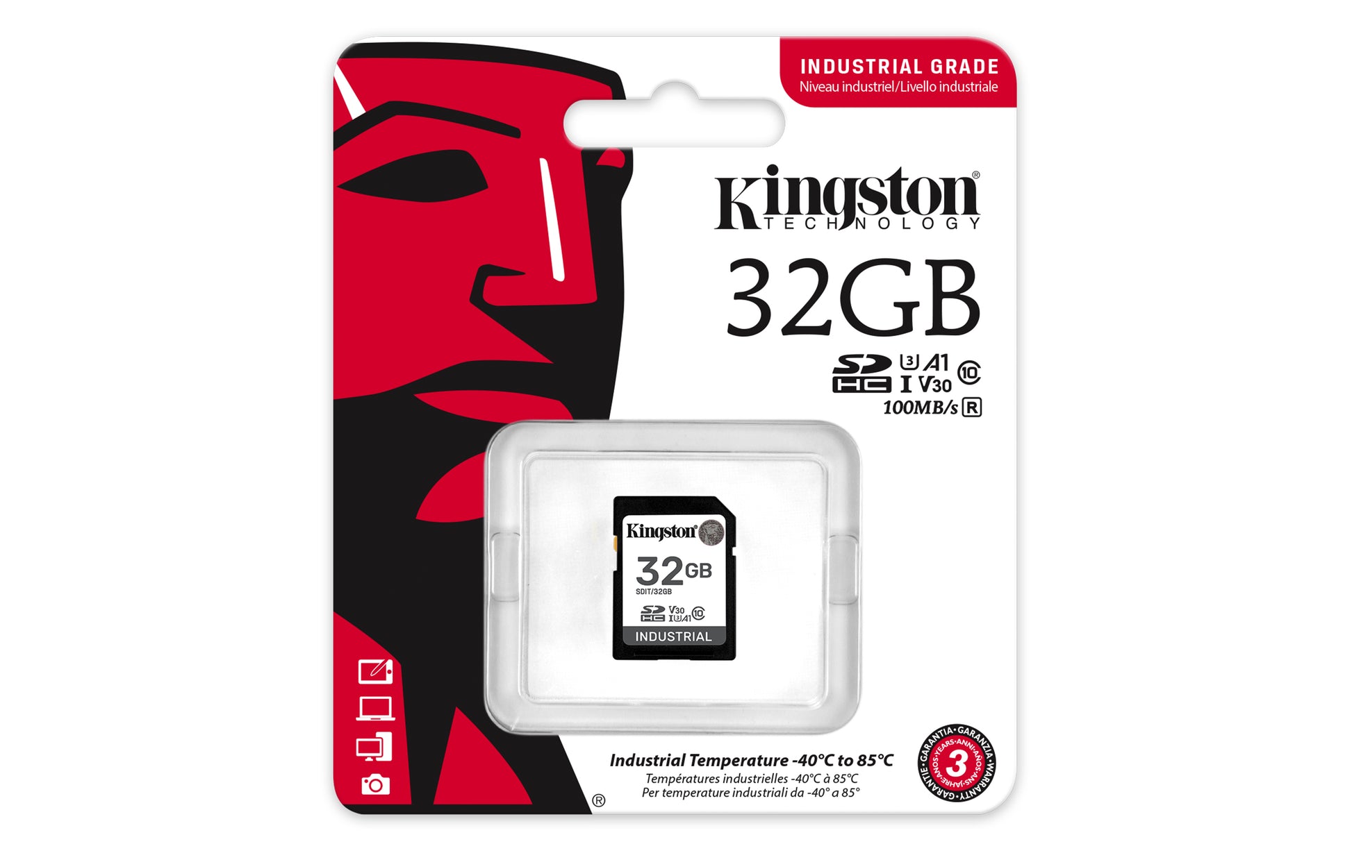 Kingston Technology Kingston SDHC INDUSTRIAL – 32 GB, UHS-I, U3 V30 A1