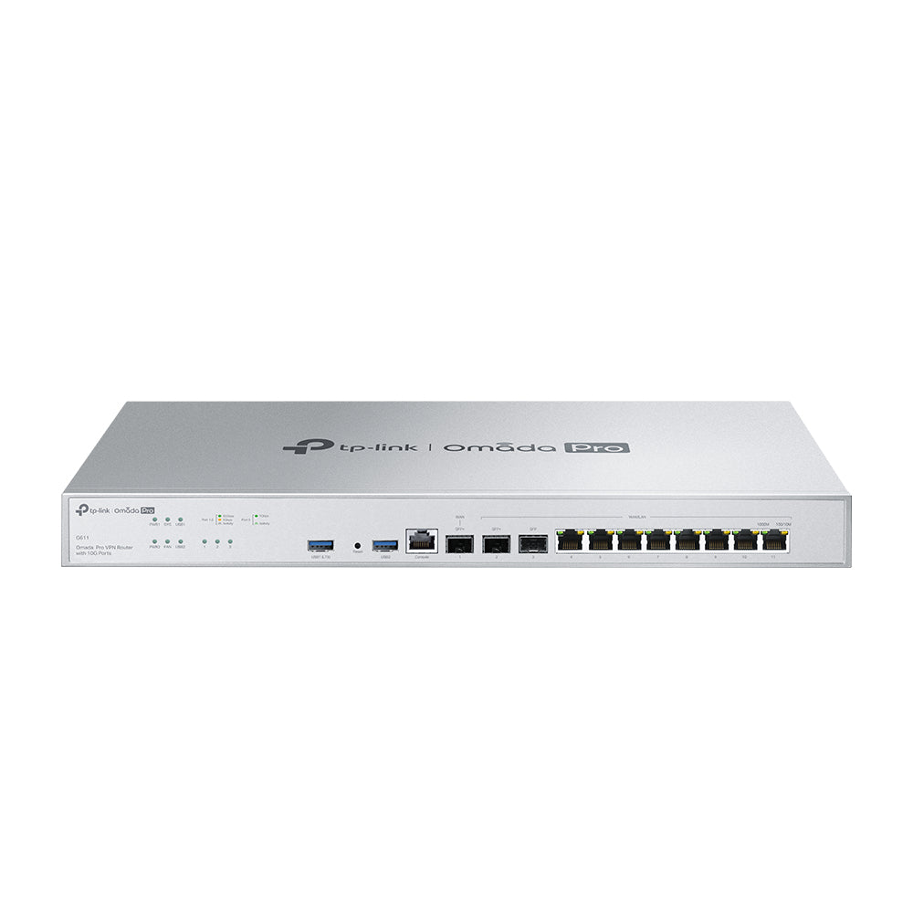 TP-Link G611 – VPN-Router – 8×GbE, 2×10G RJ45, bis 10×WAN, 500×IPsec, 1U