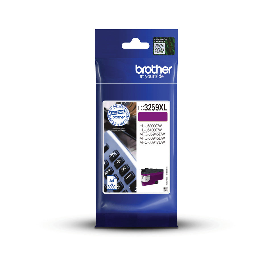 Brother LC3259XLMP Magenta Tintenpatrone (Original) – 5'000 Seiten – für HL-J6000DW/HL-J6100DW, MFC-J5945DW …