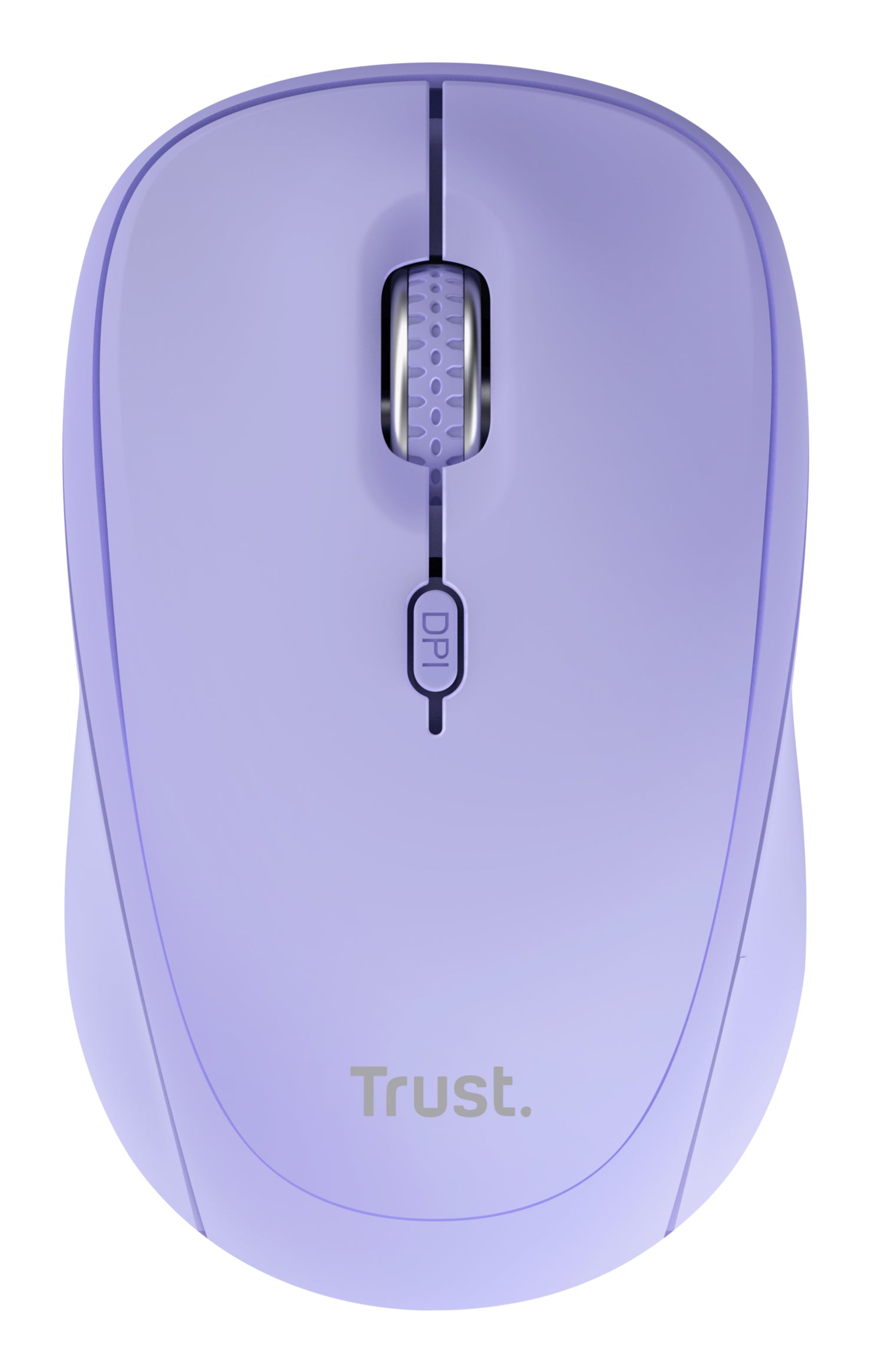 Trust YVI+ Multi-Device-Maus – kabellos, 2,4 GHz (USB-A), umschaltbare DPI, beidhändig, violett