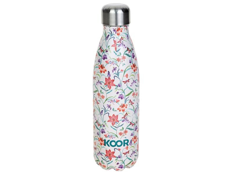 KOOR Isolierflasche 500 ml – Doppelwandig 12 h Heiss / 24 h Kalt, Edelstahl, Schraubdeckel