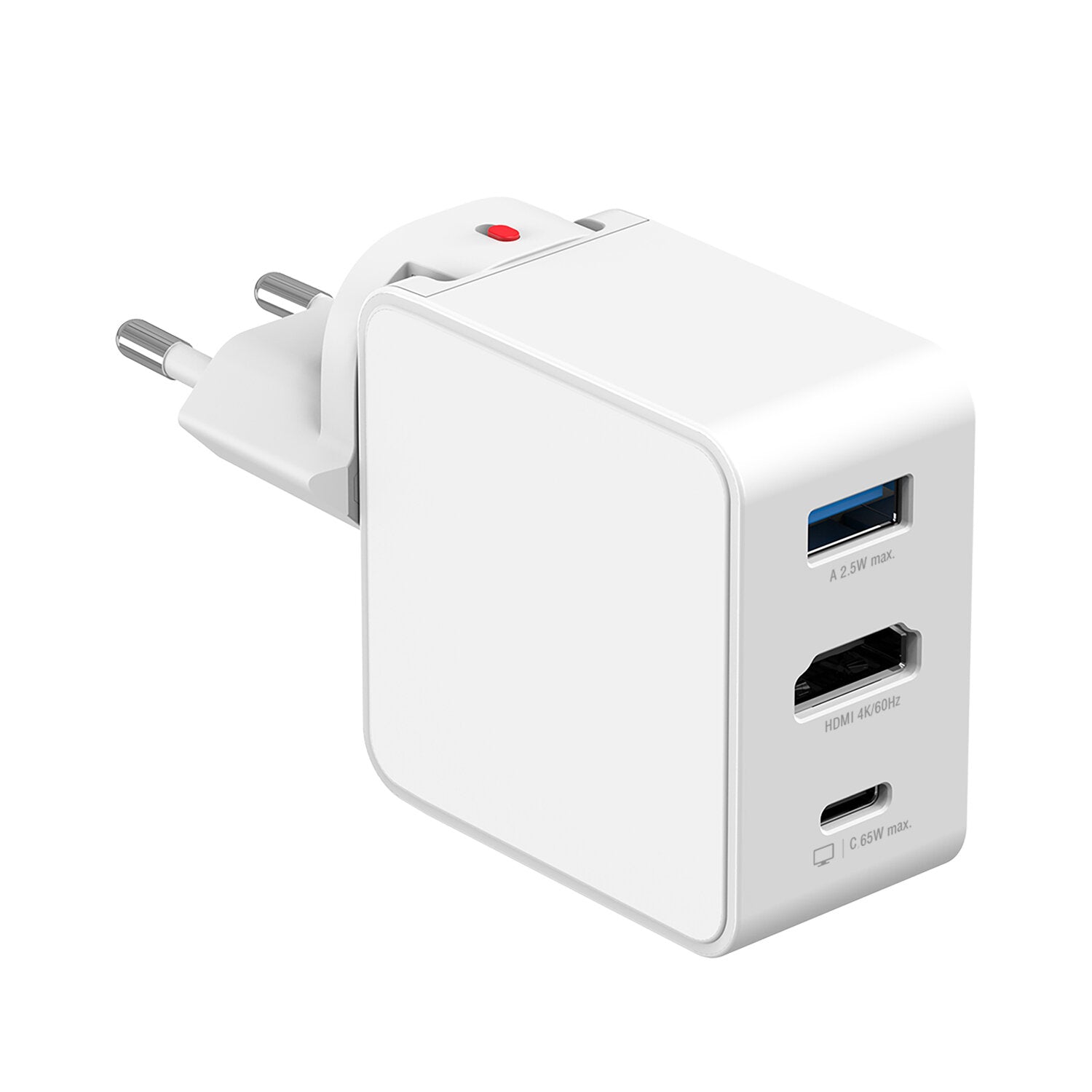 4SMARTS Multiport-Adapter – USB-C, 1× HDMI, 1× USB-A, 65 W PD, für Nintendo Switch, Steam Deck