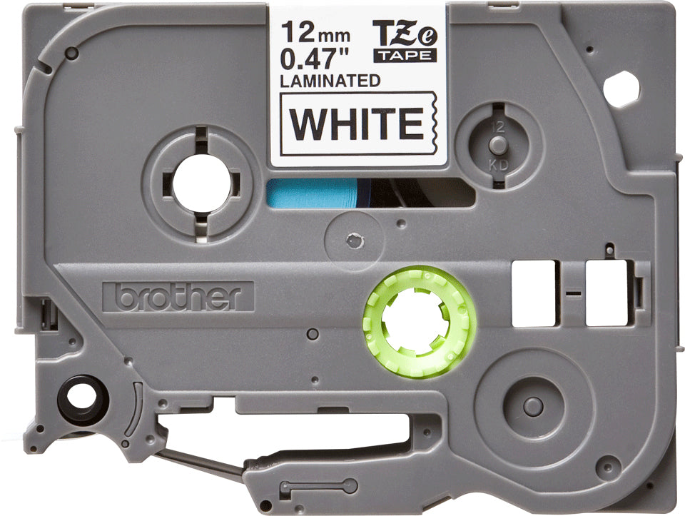 Brother Schriftband – 12 mm × 8 m, weiss, schwarz