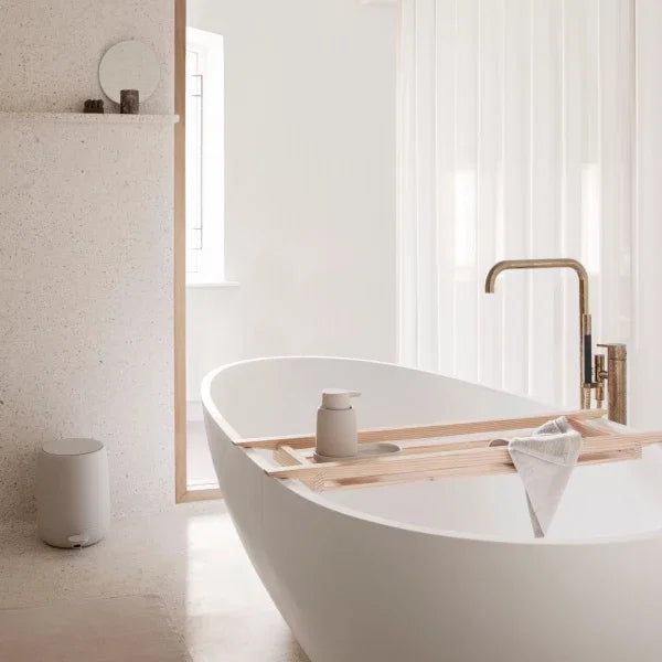 Blomus Kosmetikeimer Sono – 3 l – Kunststoff, rund – beige – Soft-Close