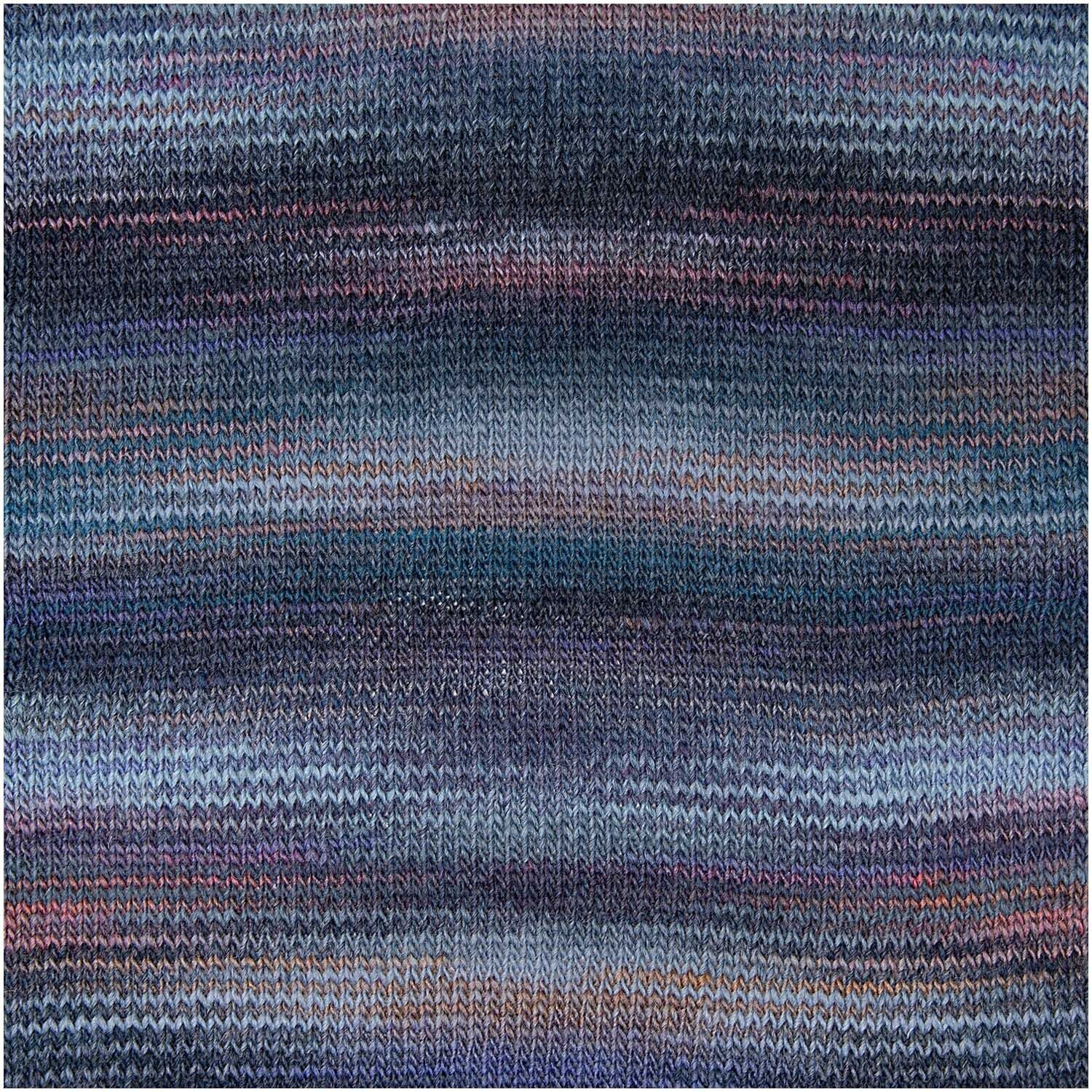 Rico Design Melange Wolle Lila – Aran, 200 g, 640 m, Nadel 5 mm, 51% Schurwolle/49% Polyacryl