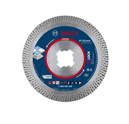 Bosch Diamanttrennscheibe, EXPERT HardCeramic X-LOCK, 125 mm