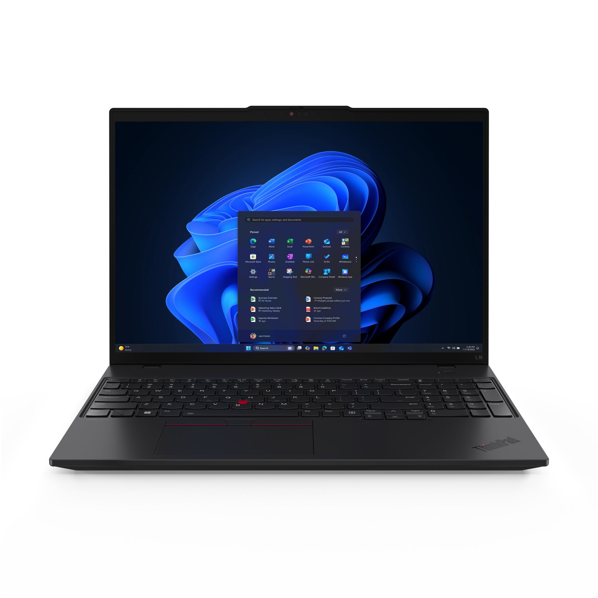 Lenovo ThinkPad L16 Gen 2 (Ultra 7 255U, 40,6 cm (16"), 16 GB, 512 GB) – Laptop, Windows 11 Pro