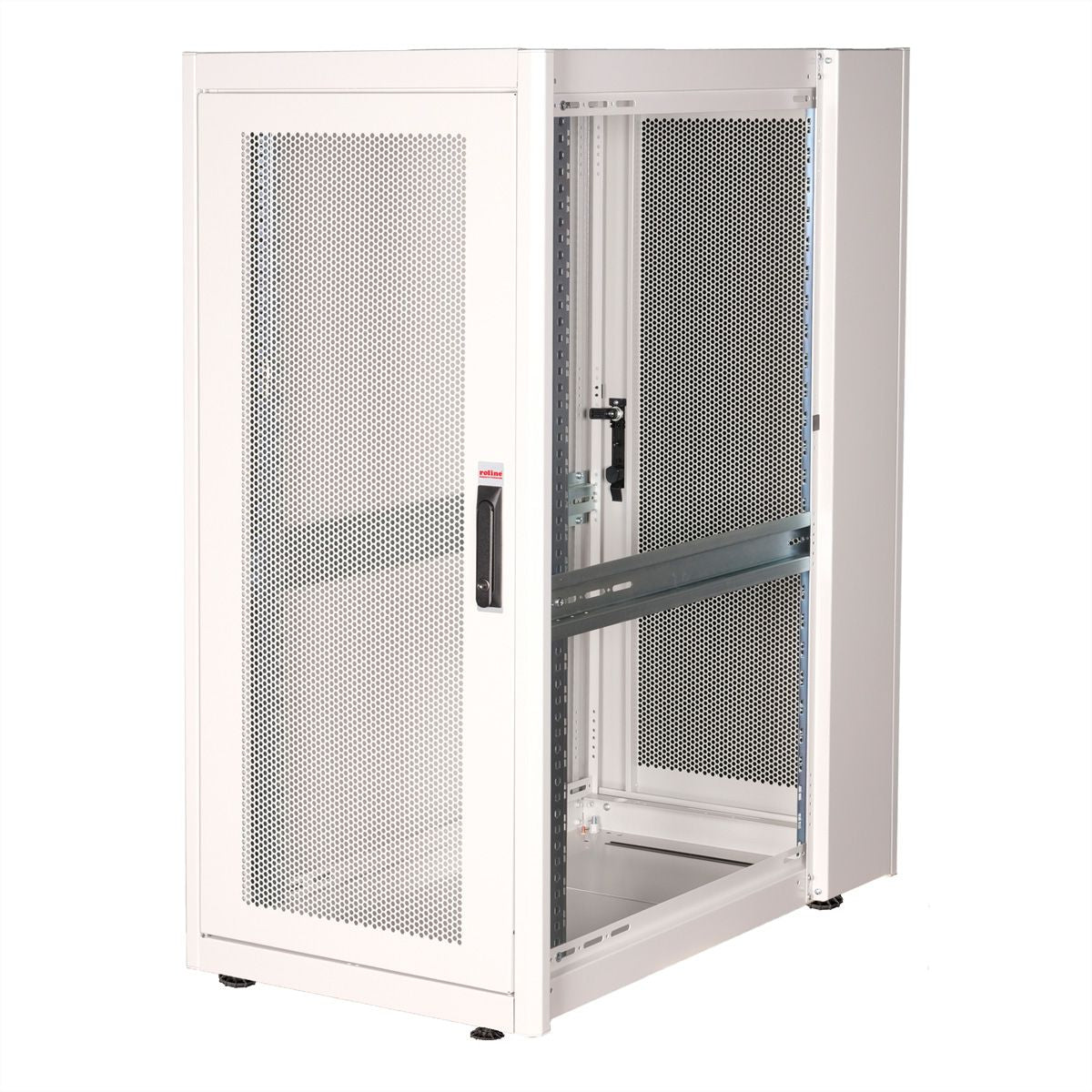 ROLINE Basic – 19" Netzwerkschrank 26U, IP20, abschliessbar, 600 × 1000 × 1300 mm, lichtgrau, Stahl