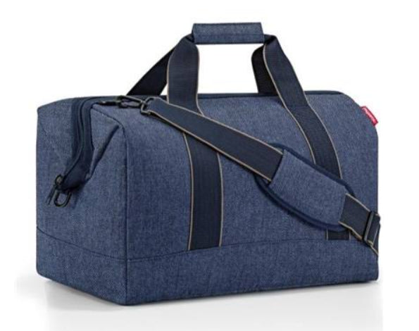 Reisenthel Umhängetasche Allrounder L – 30 l, Polyester, Herringbone Dunkelblau