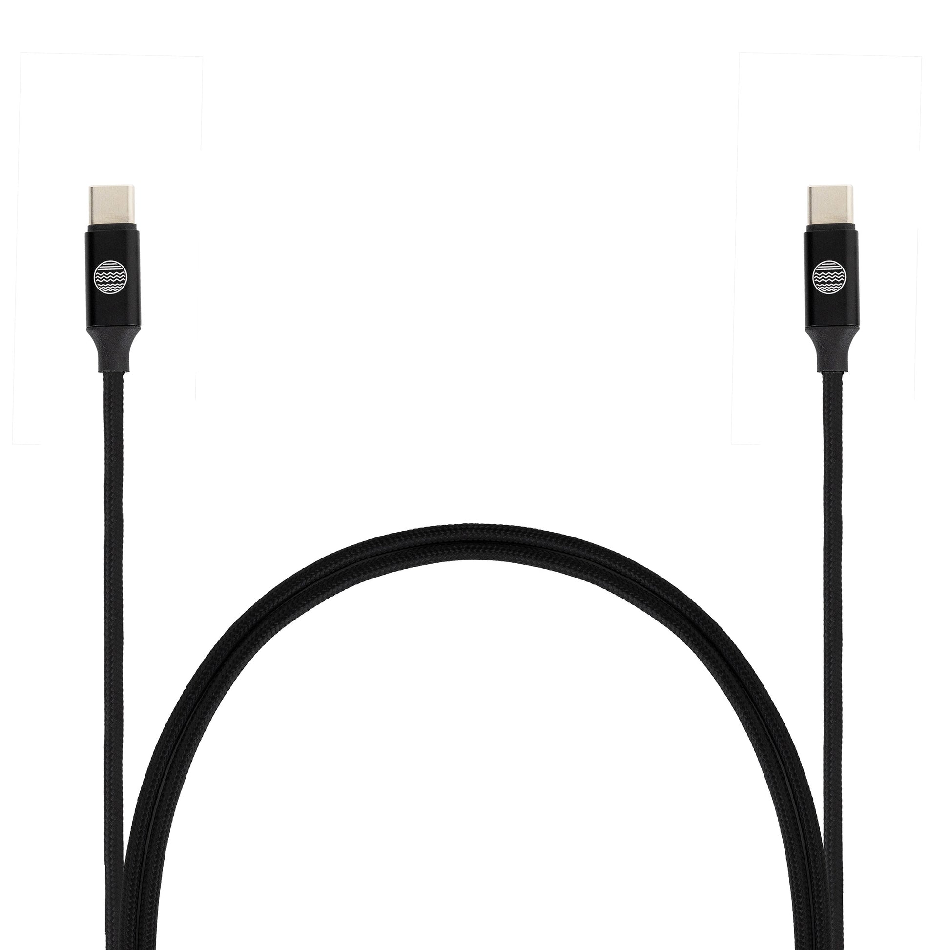 Our Pure Planet USB C zu USB C Datenkabel – 1,2 m, rund, schwarz